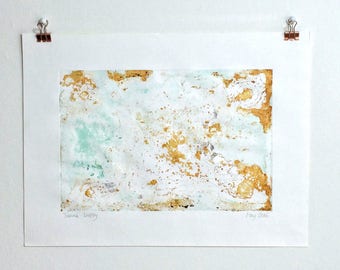EBBING - Abstract, Print, Art print, Copper, Patina, Rust, Brown, Blue, Green