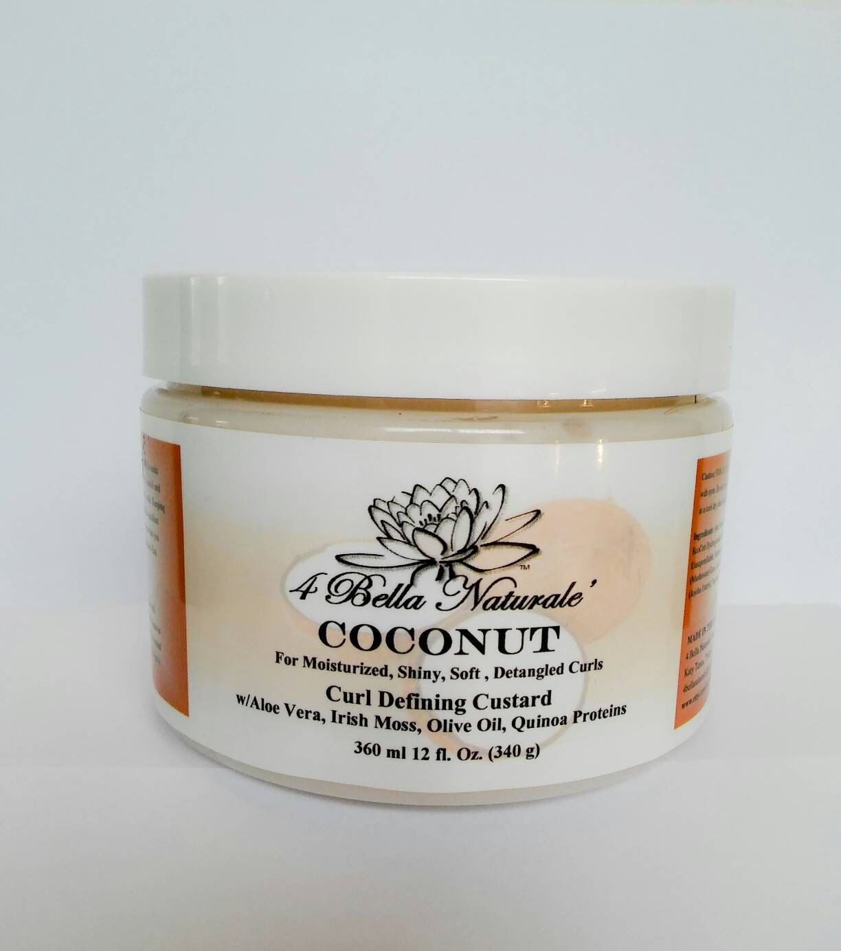 Coconut Curl Defining Custard 12oz jarHandcrafted Natural