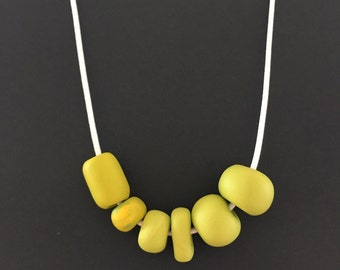 Bright Green Polymer Clay Necklace, Statement Piece, Lime Green, Colourful Jewellery, Something Different, Awesome Green Necklace, Handmade