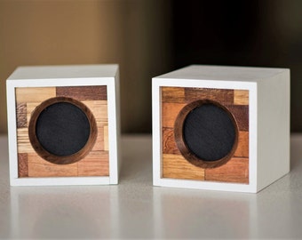 Speakers for Portable Computer Speakers Made of exotic wood Two 3W audio pasive speeakers