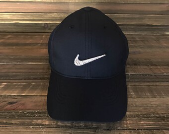 Rhinetone Nike Black Hat, Black Cotton Nike Caps, Rhinetone Hats, Rhinestone Caps,Trucker Hats, Rhinestone Hats, Bling NIke Hats, Nike Caps