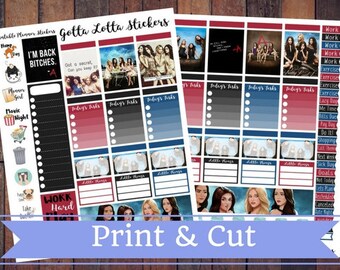 50% Off SALE \ Pretty Little Liars \ Instant Download Printable Vertical Planner Kit \ Planner Stickers \ Scrapbook \ Journal Clip Art