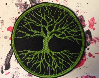 Tree of life patch, celtic, pagan, wiccan, wicca, nature patch, winter tree patch, tree applique, witchcraft supply, wiccan art, embroidery