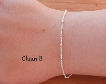 sterling silver bracelet dainty silver bracelet layering bracelet thin bracelet delicate silver bracelet chain bracelet satellite bracelet