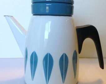 Beautiful Cathrineholm Lotus coffee pot white/turquoise