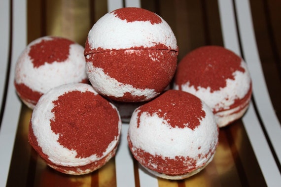 Candy Cane Bath Bomb Holiday Bath Fizzy Winter Christmas