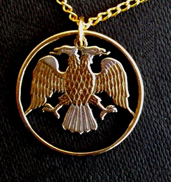 Double Headed Russian Imperial Eagle Bird 5 Roubles Handmade