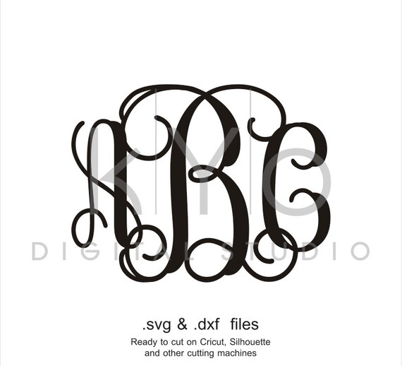 Download Silhouette Interlocking Vine Monogram Svg Layered Svg Cut File