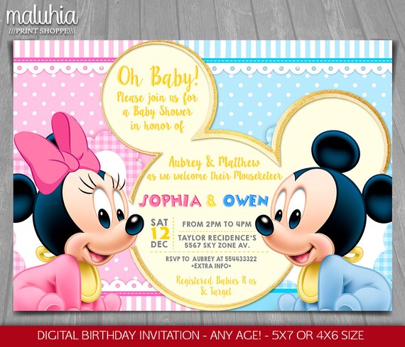 Invitaciones Baby Shower Minnie