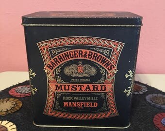 Vintage Barringers & Brown Mustard Tin