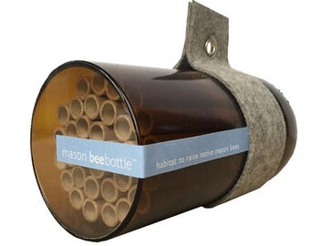 Mason Bees - Native Bee Nest - Urban Bee House - Bee Houses - Pollination - Solitary Bees - Attract Native Bees - Bee Nest - Insect Nest Bee