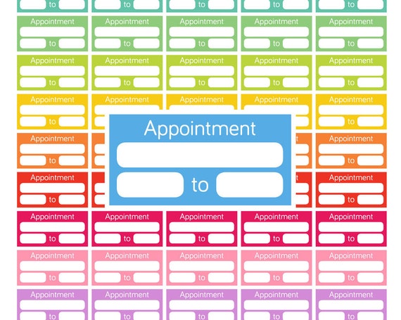 Download Blank Appointment Stickers Appointment Planner Stickers