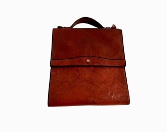 Genuine Leather Smoking Pipe Pouch, 3 Pipes High Quality Bag, Tobacco Carrying Case with Handle, Bordeaux Burgundy Red Color, Noble Holder