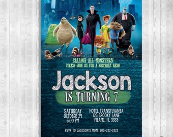 Hotel Transylvania Invitation, Hotel Transylvania Birthday Invitation, Childrens Birthday, Hotel Transylvania Invite