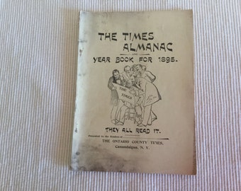 Vintage The Times Almanac Year 1895
