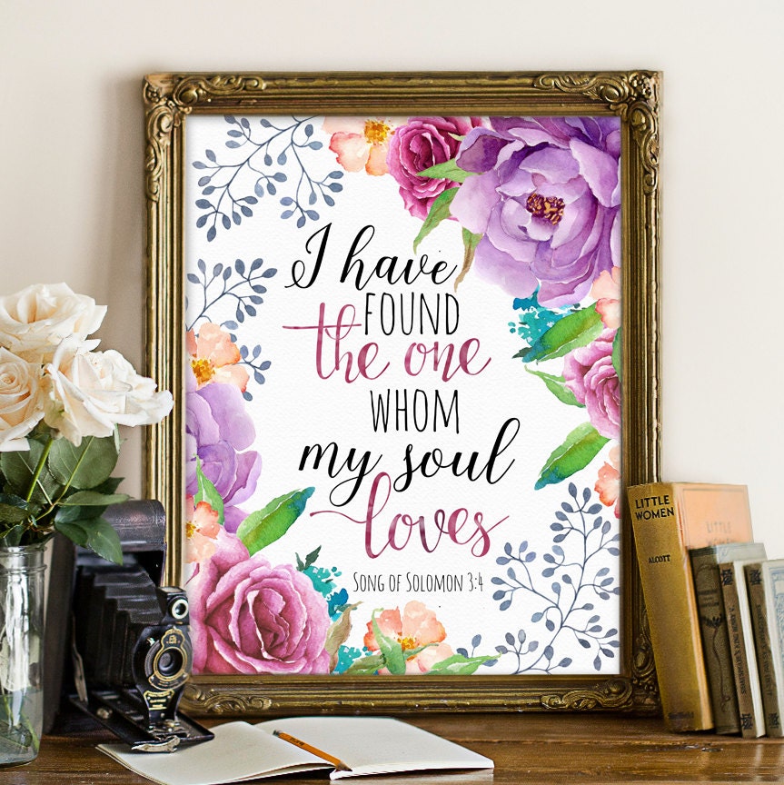 Song Of Solomon 3:4 Bible Love Printable Art Wedding