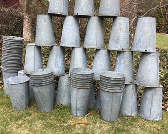 Vintage Sap Bucket Sap Buckets Vermont Galvanized Sap Buckets Garden Planter Galvanized Bucket Maple Sap Bucket Industrial Bucket Farmhouse