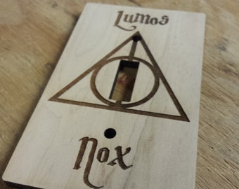 Lumos Nox Light Switch Cover | Harry Potter Light Switch Cover | Harry Potter Switch Plate Cover | Harry Potter Decor