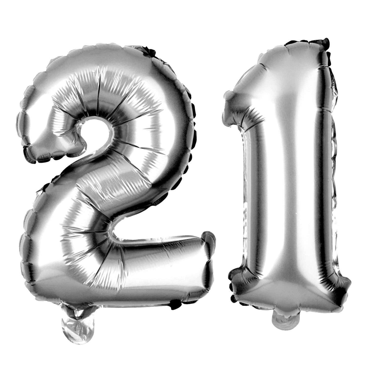 21 Number Balloons, 21st Birthday Party Balloons, 21 Balloon Numbers ...