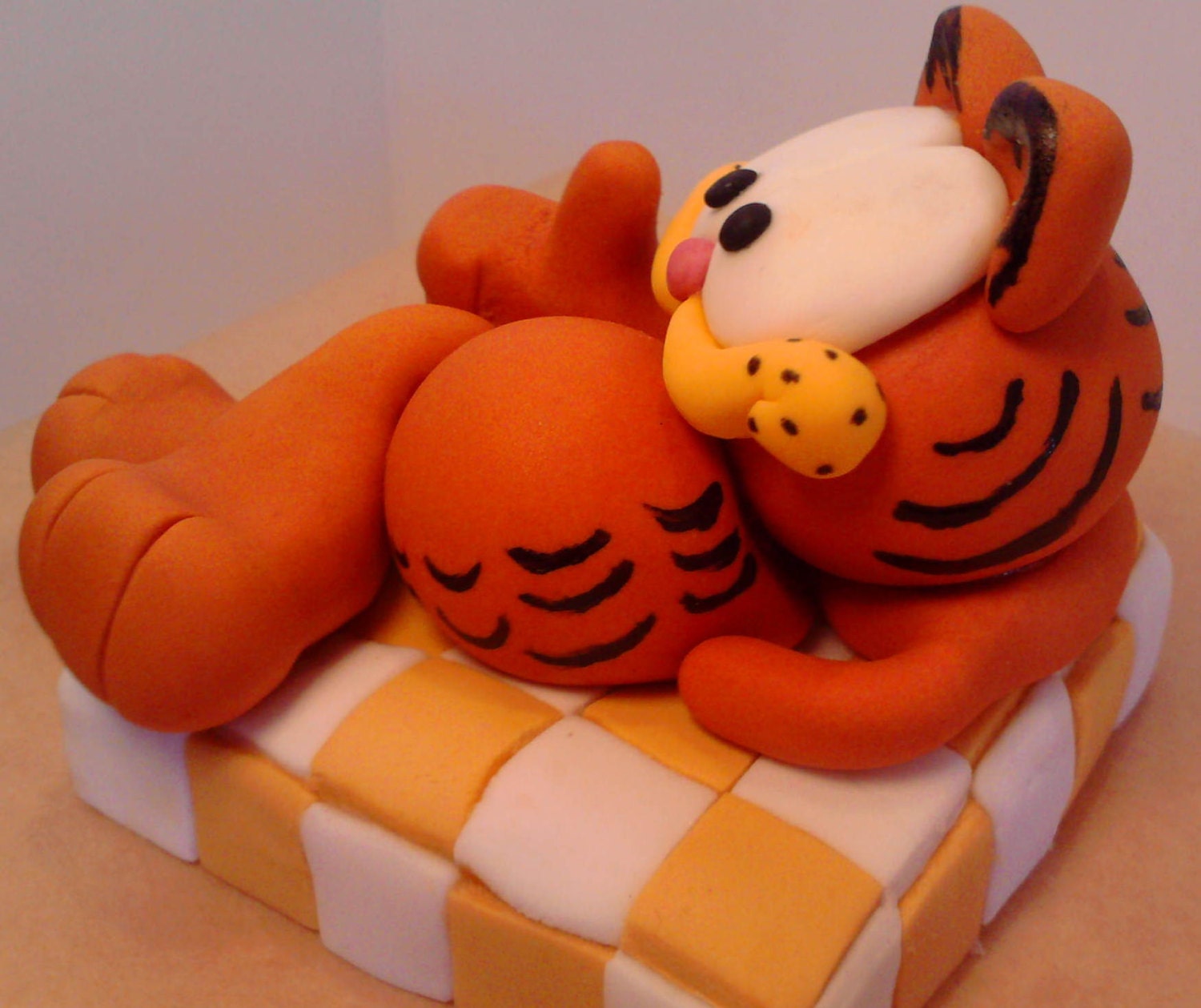 Garfield edible handmade with letters name cake toppers ...