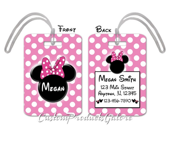 personalized minnie mouse bag