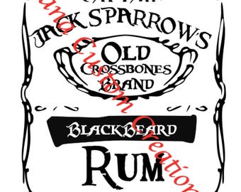 Jack Sparrow SVG Cricut Silhouette
