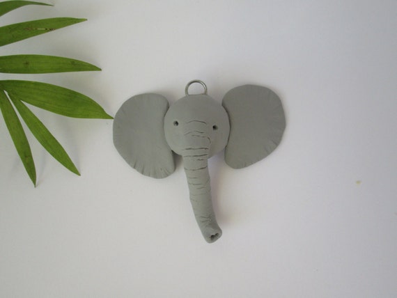 Polymer Clay Elephant Charm Animal Charm Cute Elephant