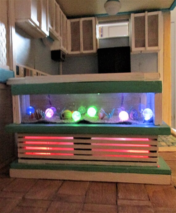 112 scale Dollhouse aquarium long miniature aquarium unique