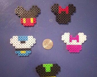 Mickey Mouse Minnie Mouse and Disney Perler Bead Sprites