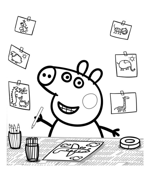 peppa pig coloring pages printable for children of all ages