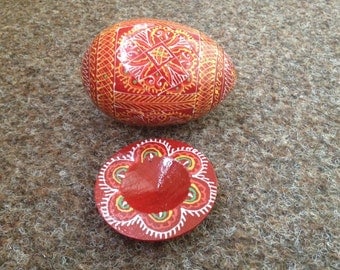wooden Easter egg, Hand-painted egg