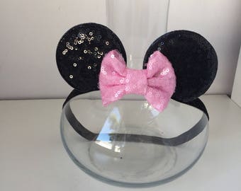 Baby Minnie Ears, Minnie Mouse headband, Disney headband, baby headband