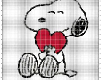 Snoopy cross stitch | Etsy