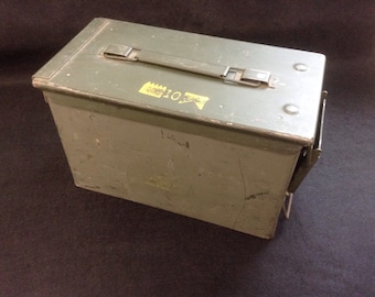 Items similar to French Army Ammunition Box, Vintage Military, Ammo Box ...