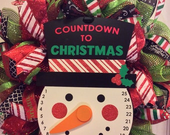 Christmas Mesh Wreath-Holiday Wreath-Snowman Wreath-Christmas Wreath-Snowman Mesh Wreath
