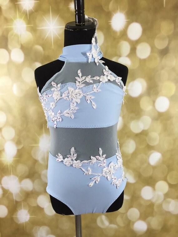 Lyrical Dance Costume competition Dance Costume blue dance
