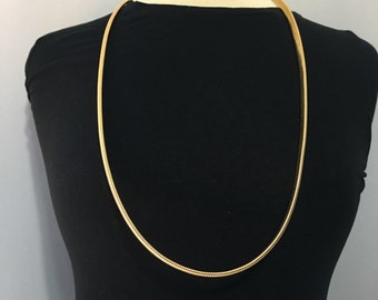Gold Tone Necklace - Retro Necklace - Long Necklace