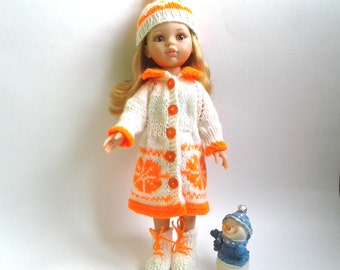 Сlothes for dolls Paola Reina , Corolle Les Cheries , Antonio Juan Munecas.Set - coat, hat, boots