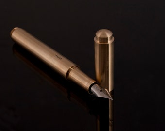 Fountain pen,brass, hand crafted, custom made, turned