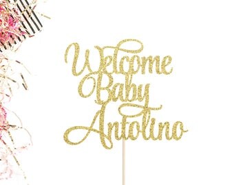 Welcome Baby Cake Topper | Baby Shower Cake Topper | Gender Reveal | Baby Girl Topper | Baby Boy Topper | Custom Baby Shower Cake Topper