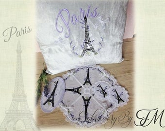 Big set the Eiffel Tower / machine embroidery design