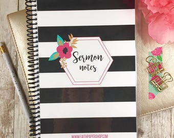 Sermon Notes, Scripture Journal, Prayer Journal, Bible Verse, Illustrated Faith, Bible Journal, Bible Journaling, Christian Gifts.