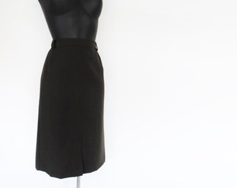 Free Shipping* 1980s Green Pencil Skirt, Vintage Clothing, Skirt, Wool, Green Skirt, Pinup, Secretary, Pencil Skirt