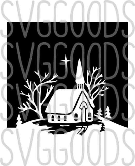 Download Christmas SVG Glass Block SVG church SVG nativity svg snow