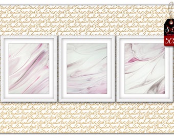 Watercolor Minimal Pastel Painted Art Pastel Poster Set of 3 Prints Scandinavian Idea Watercolor Set Art Watercolor Set Gift Minimalist Wall