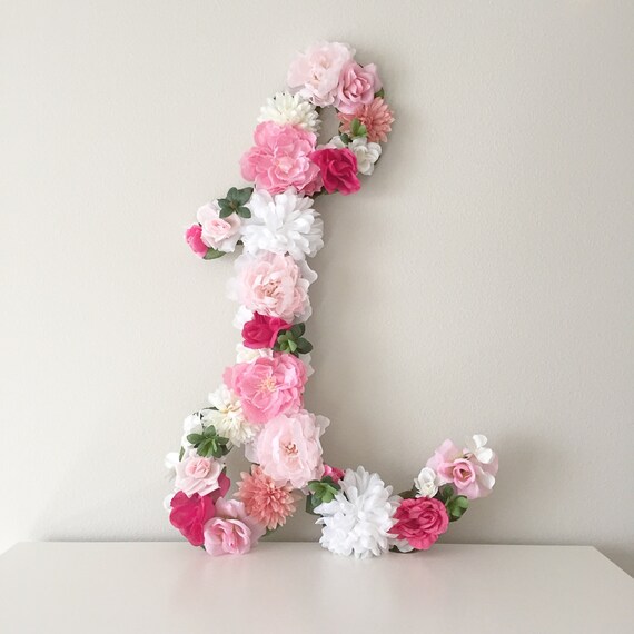 Floral Letter Flower Letter Large Flower Letter Decor