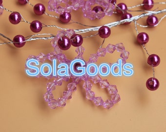 multi faux round ball pearl bead with the transparent bicone pointed beaded garland, 4ft pearl flowerwired branch spray wedding decoration