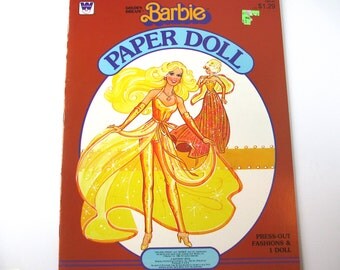Barbie Paper Dolls-Golden Dream-Vintage Paper Dolls 1982, Paper Dolls, Barbie Doll, Vintage Paper Dolls