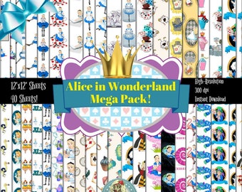 Alice in Wonderland Vintage, Alice in Wonderland Headband, Alice in Wonderland Gifts, Alice in Wonderland Nursery, Alice in Wonderland Art