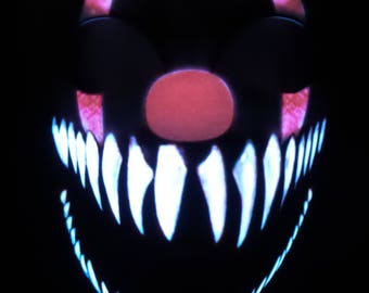 Pink LED Vendetta Anonymous Light Up Rave Mask for DJ Edc